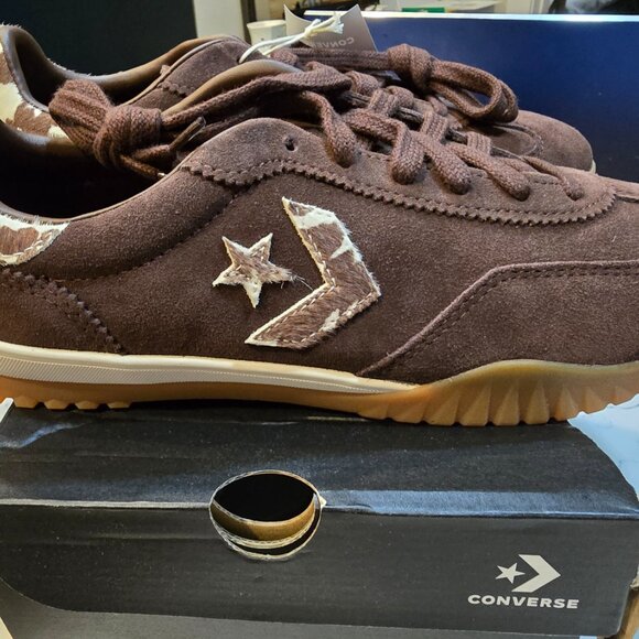 Converse Run Star Trainer Sneakers Low Top Brown Pony Hair A17973C 2025 Mens 10 - Picture 6 of 16